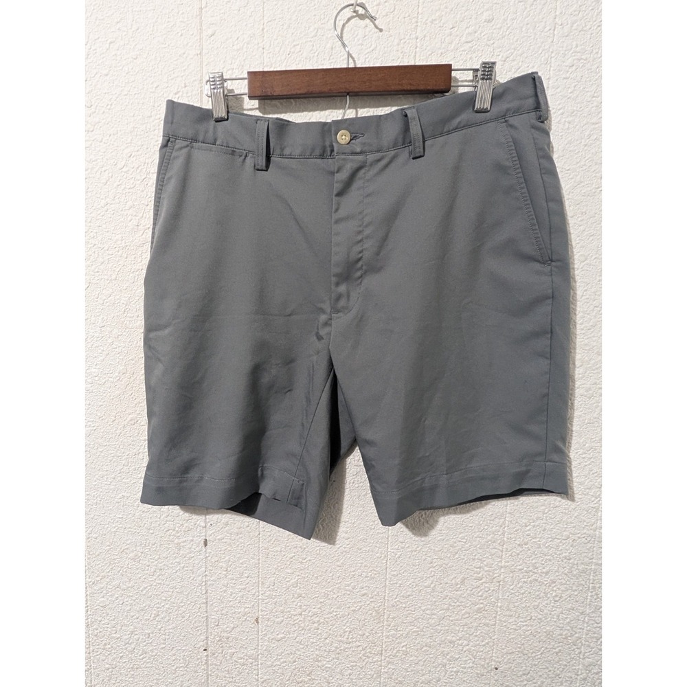 Polo Ralph Lauren Mens Performance Chino Golf Shorts Size 35 Gray 100% Poly B4